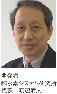 開発者　 ㈱水素システム研究所代表　渡辺清文